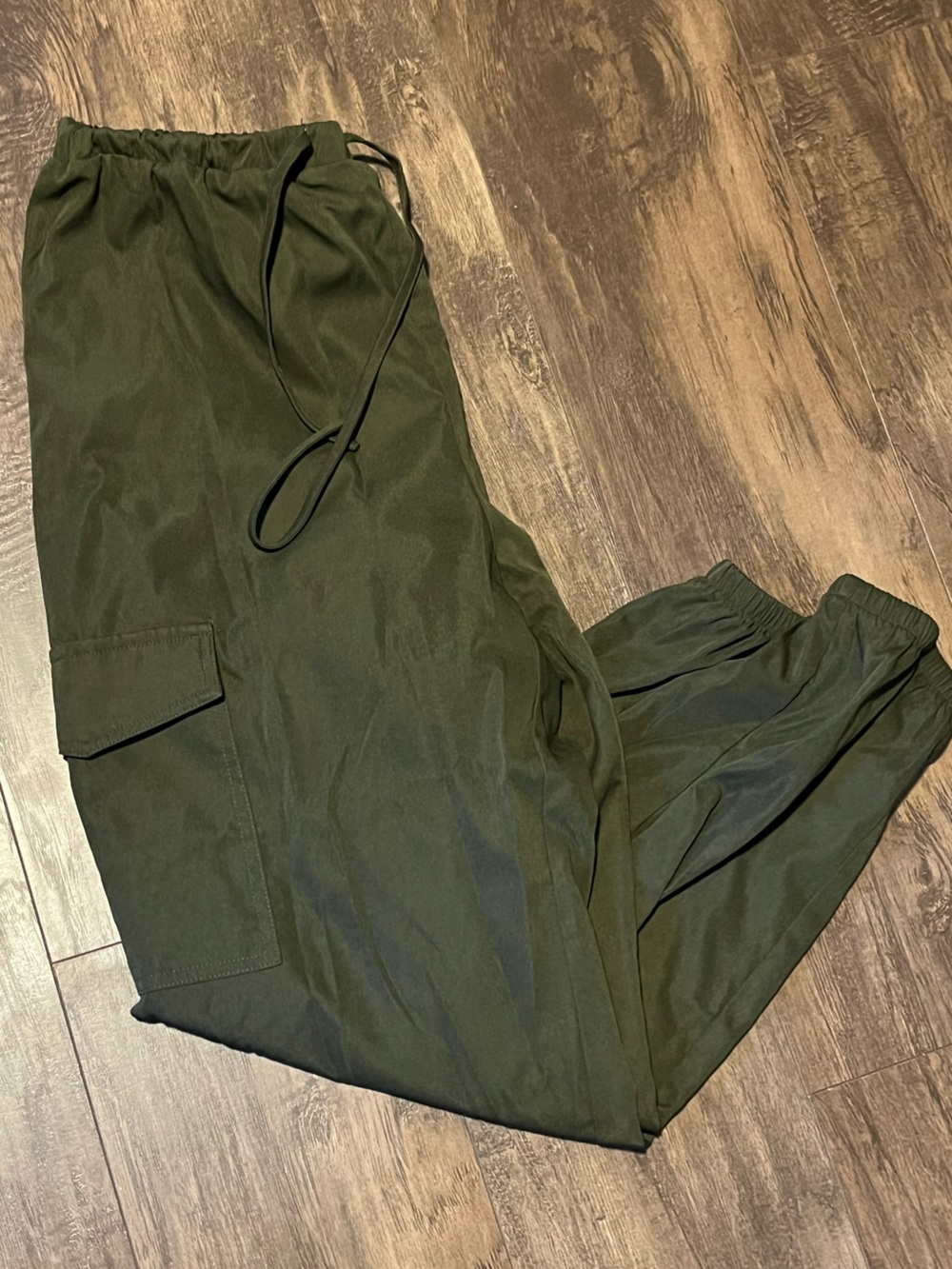 Women’s Olive Green Jogger Pants - Elastic Waist
